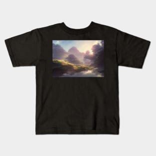 landscape pictures for wall grassy Kids T-Shirt